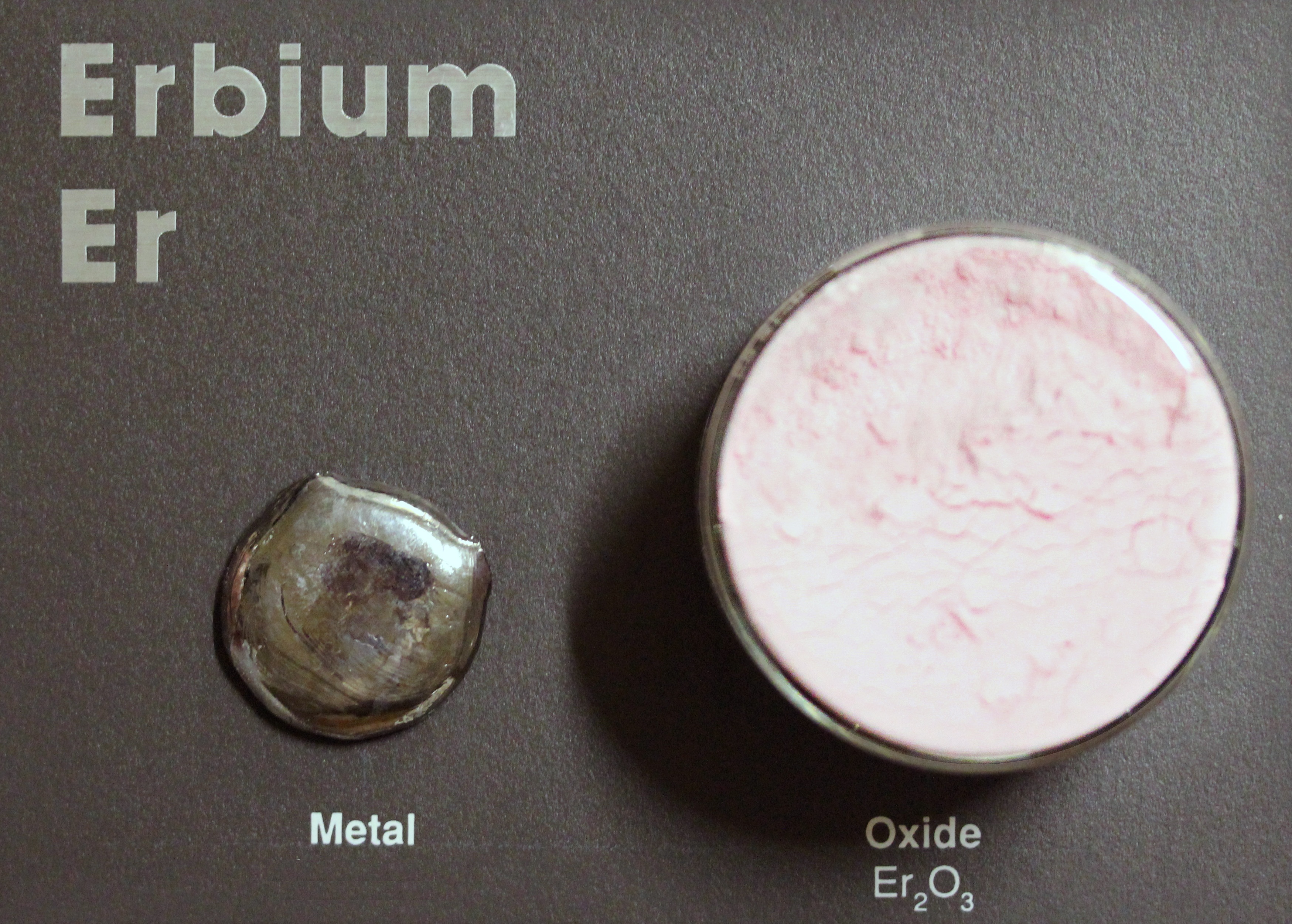 Erbium metal and oxide